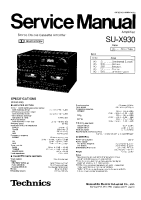 Technics - SUX-930 - Service manual 
